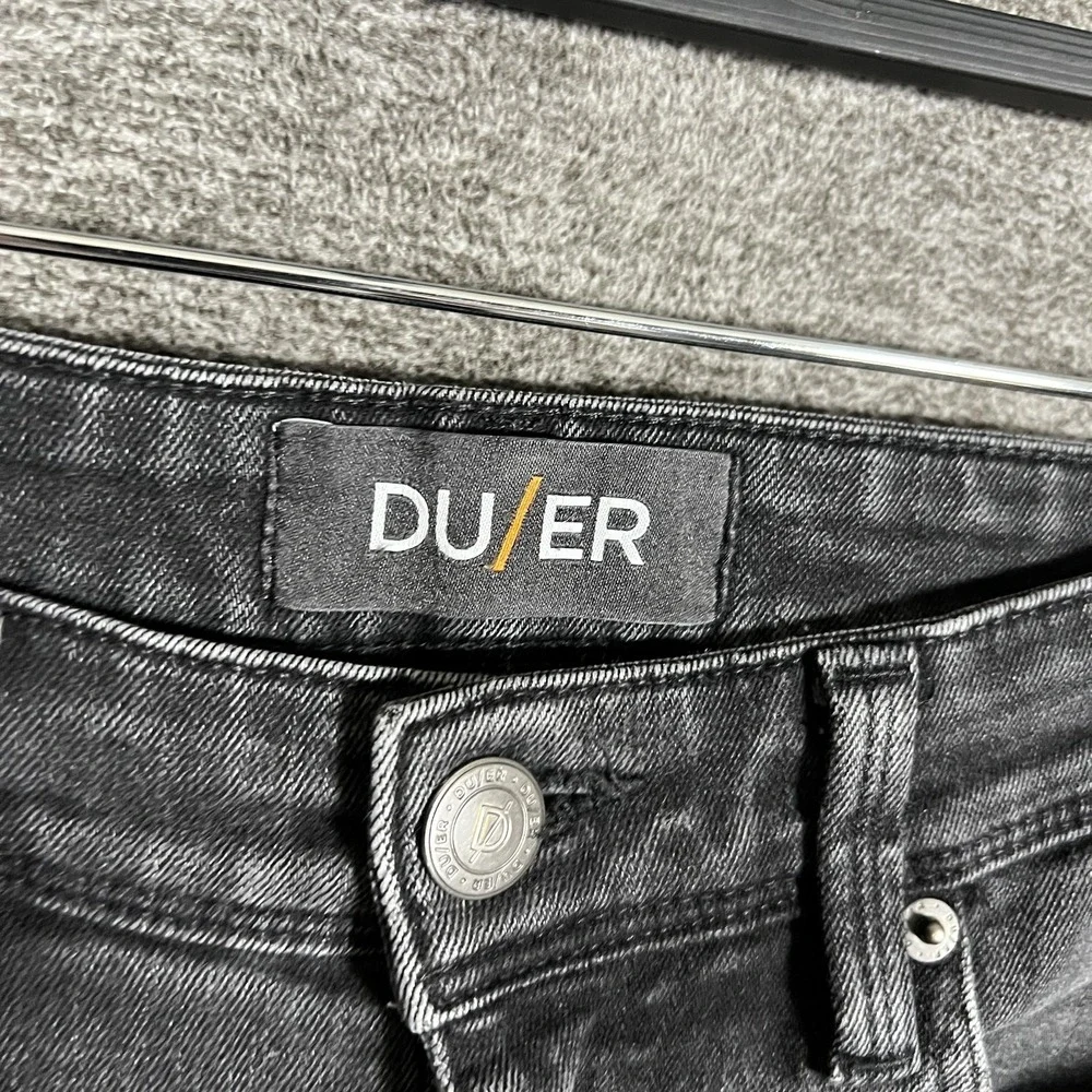 Duer L2x Slim Fit Jeans Mens 31x32 Black Grey Slim Fit Stretch Denim Performance